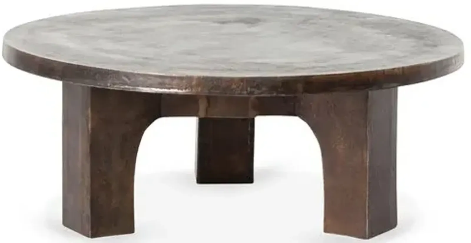 Jaxon Indoor/Outdoor Coffee Table - Antique Rust - Brown