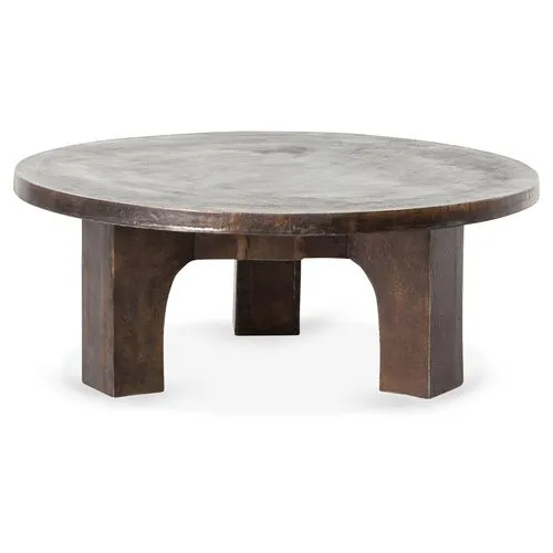 Jaxon Indoor/Outdoor Coffee Table - Antique Rust - Brown