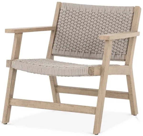 Asher Outdoor Rope Accent Chair, Brown/Natural Teak