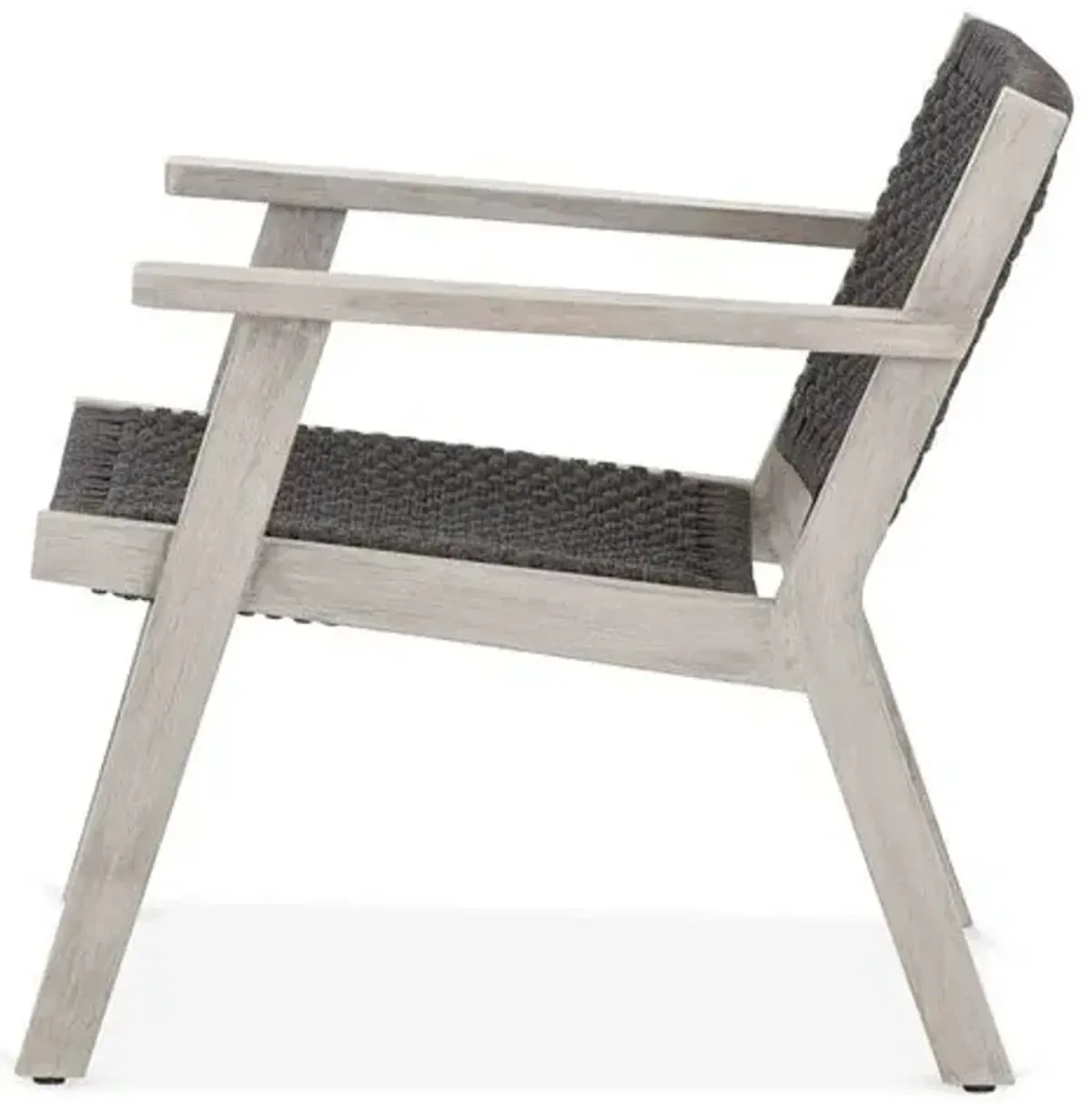 Asher Outdoor Rope Accent Chair - Gray/Oyster Teak, Comfortable, Durable