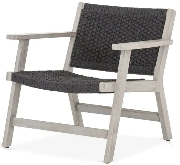 Asher Outdoor Rope Accent Chair, Gray/Oyster Teak