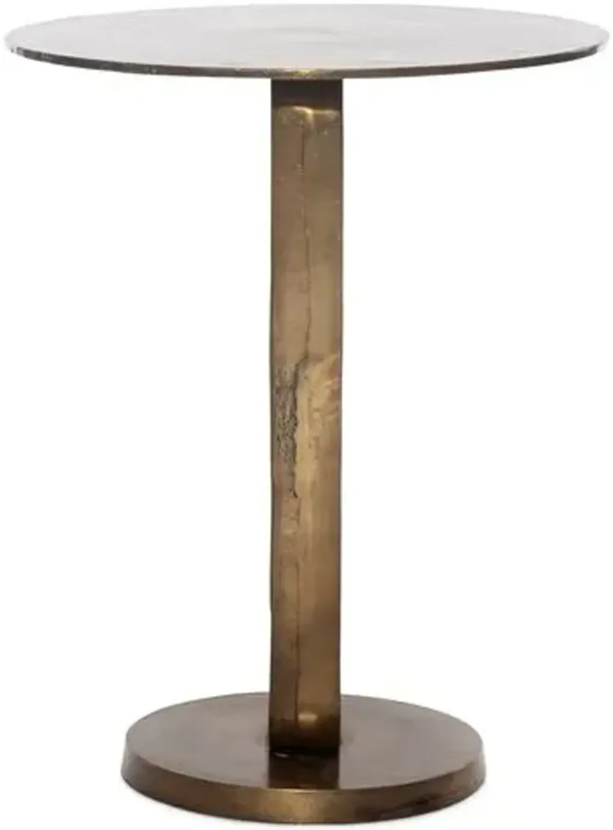 Hudson Outdoor Side Table - Aged Bronze - Brown