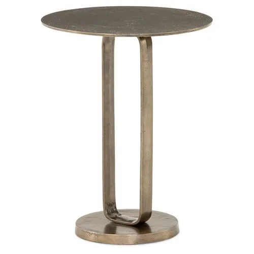 Hudson Outdoor Side Table - Aged Bronze - Brown