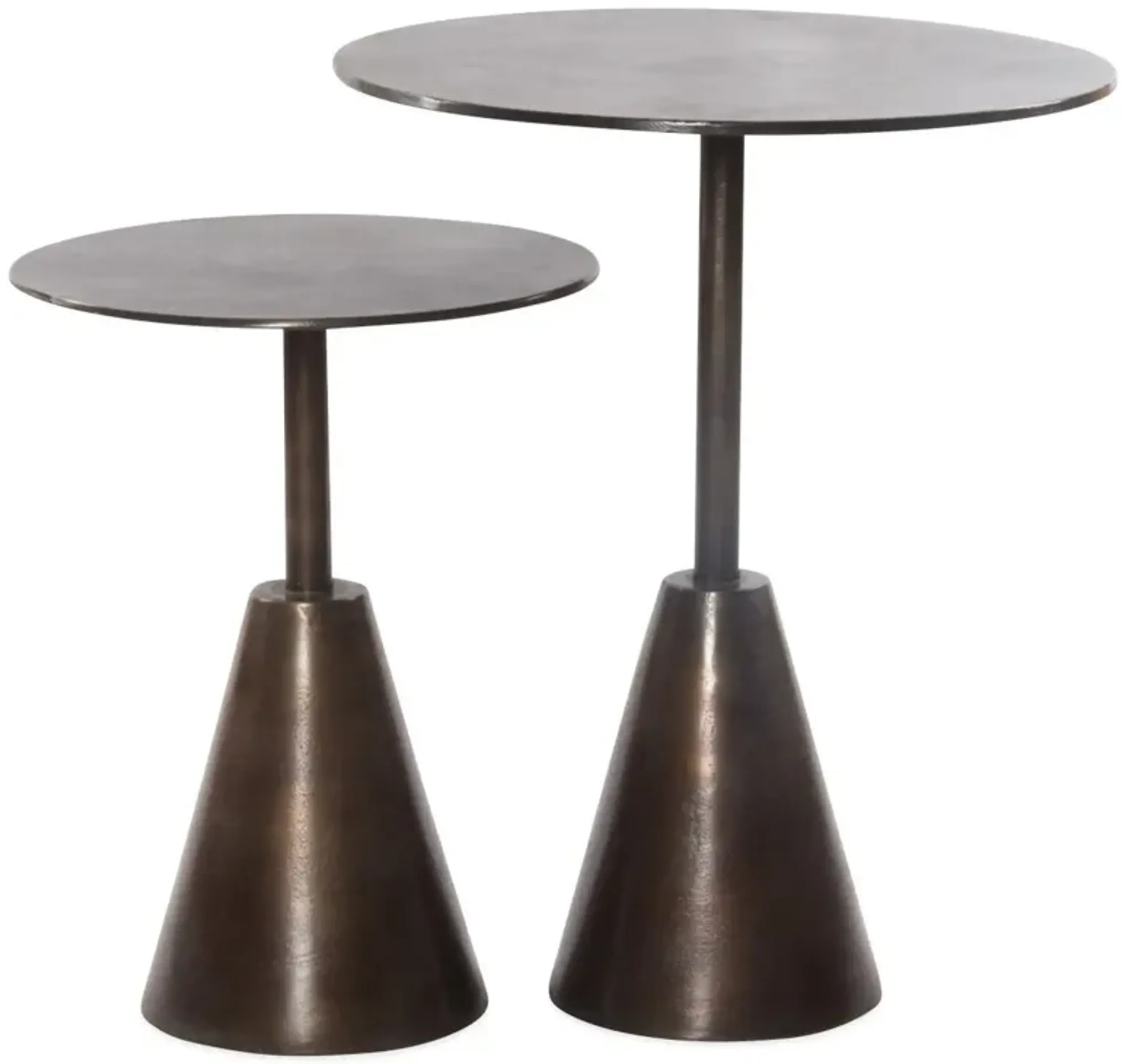 S/2 Parker Side Tables, Antique Rust | Furniture.com