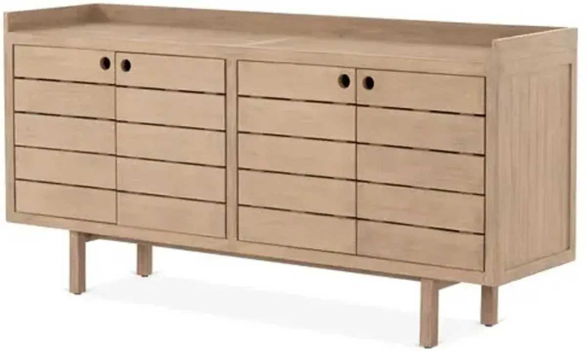 Nina Outdoor Sideboard - Washed Brown