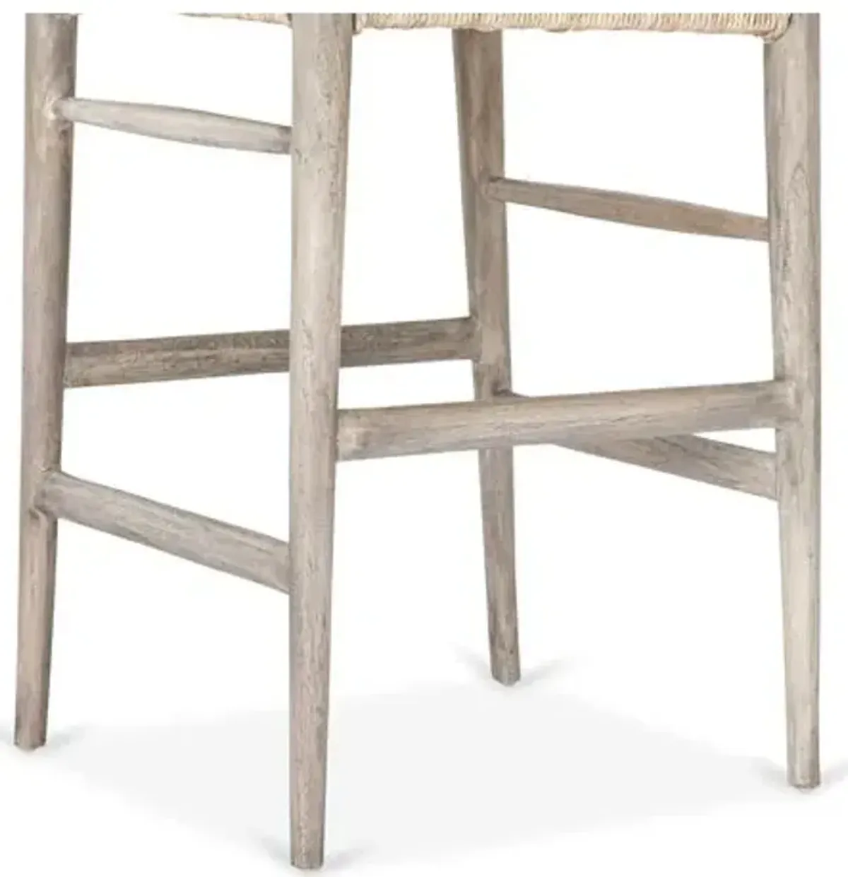 Paxton Teak Outdoor Counter Stool - Weathered Gray