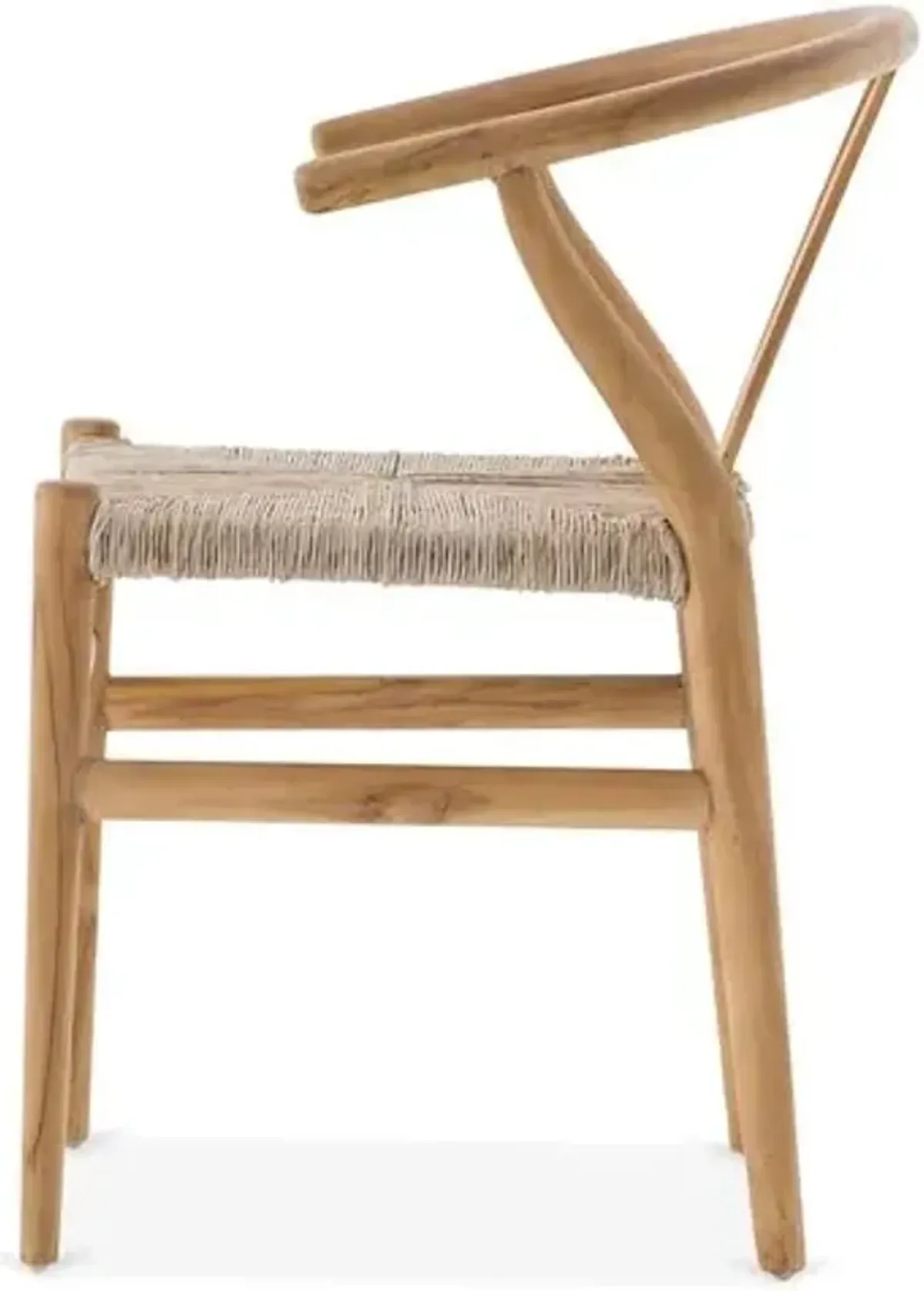 Paxton Teak Outdoor Dining Chair - Natural - Beige