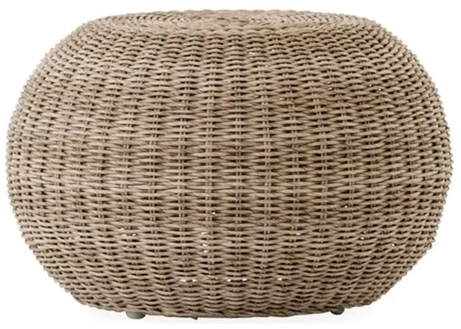 Myles Outdoor Accent Stool - Natural - Beige