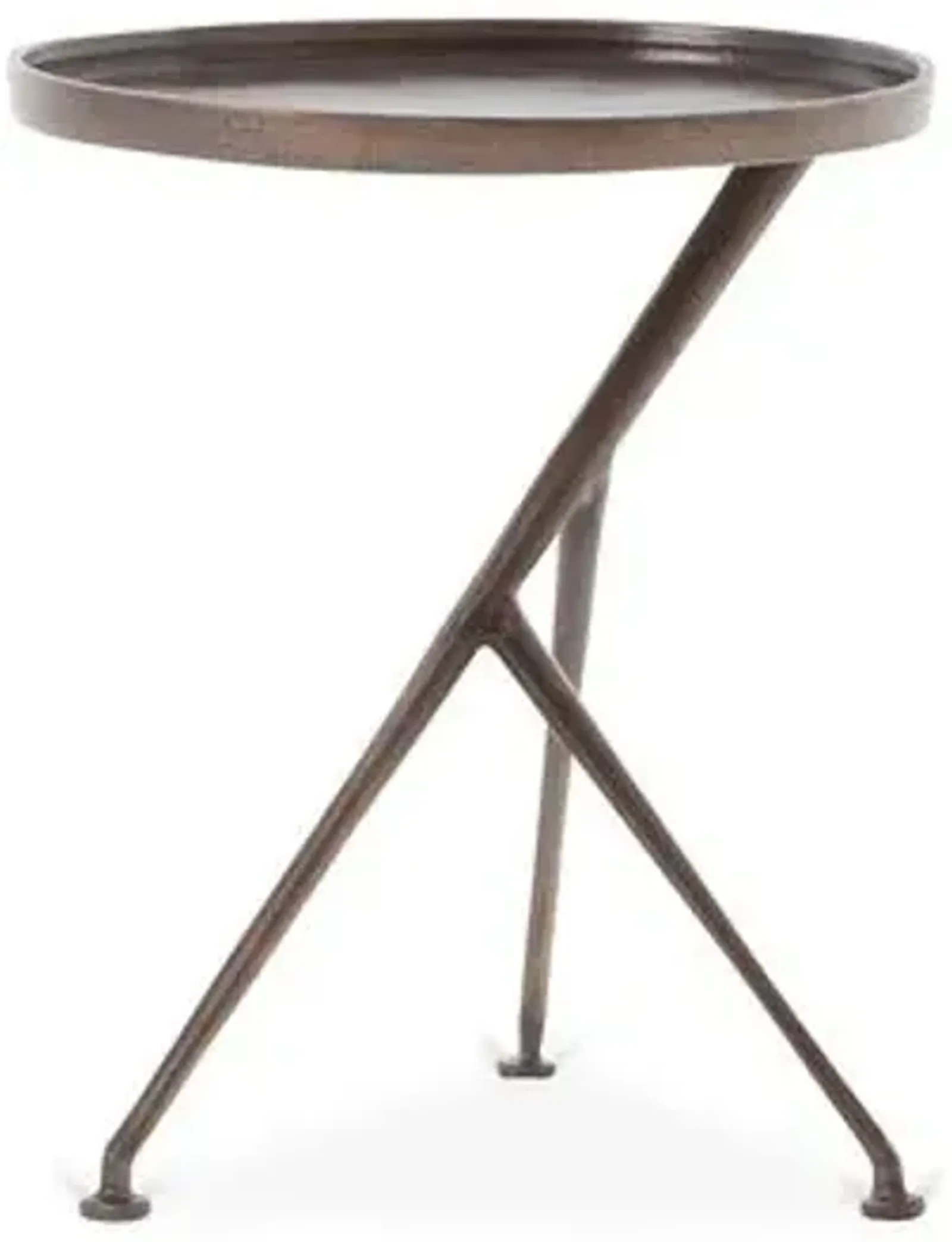 Amari Outdoor Accent Table - Antique Rust - 20H x 18W x 14D in