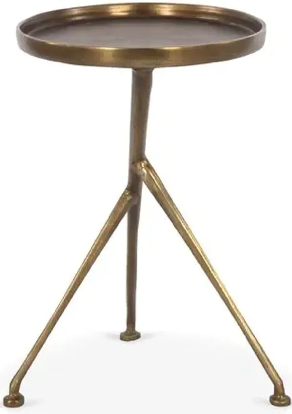 Amari Outdoor Accent Table - Antique Brass - Brown - 20H x 18W x 14D in