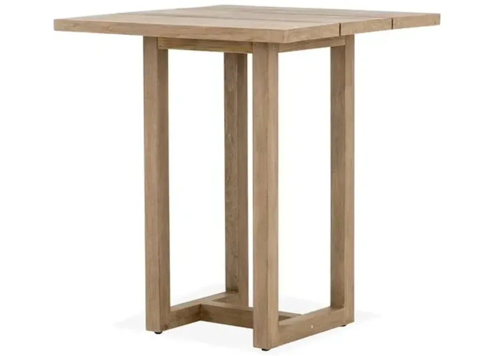 Stapleton Outdoor Teak Bar Table - Brown