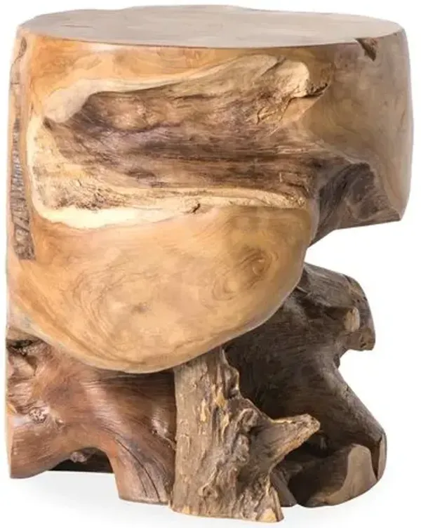 Tanya Teak Outdoor Stool - Brown