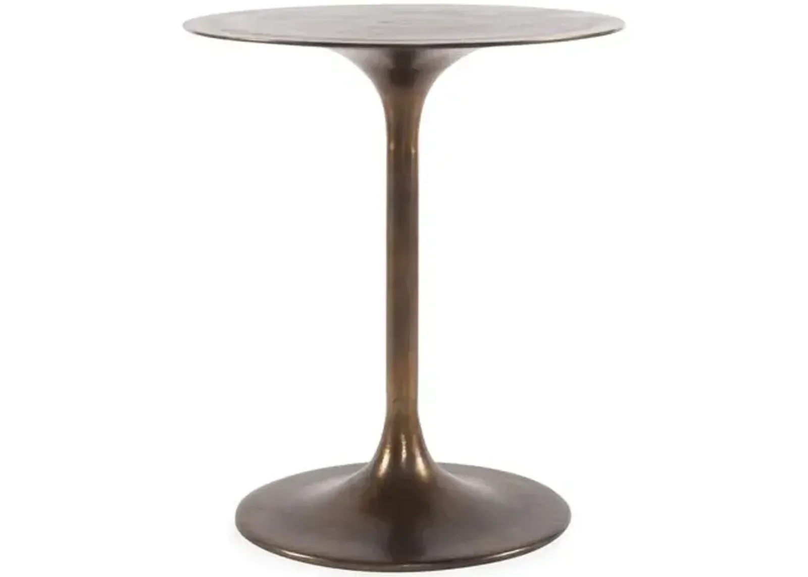 Meena Outdoor Side Table - Antique Rust - Brown