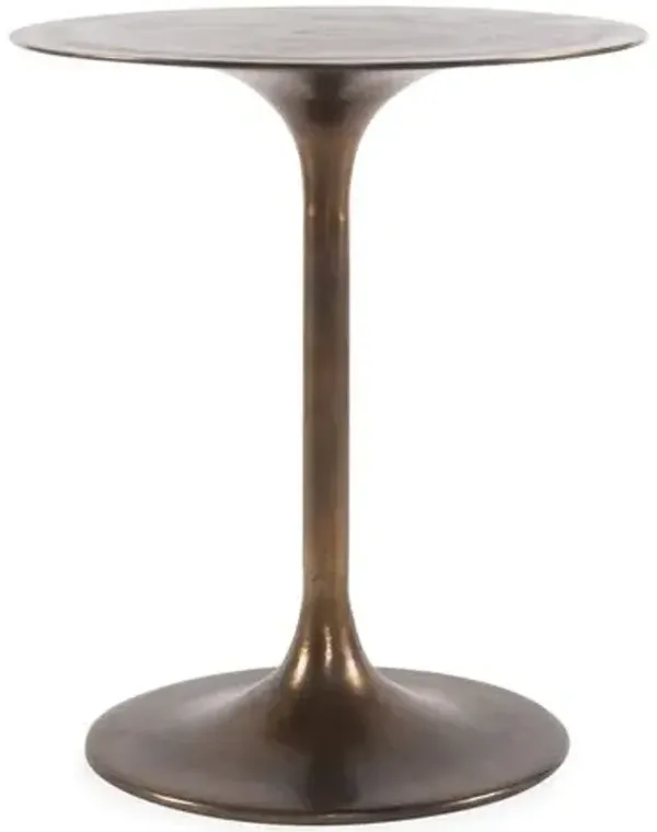 Meena Outdoor Side Table - Antique Rust - Brown
