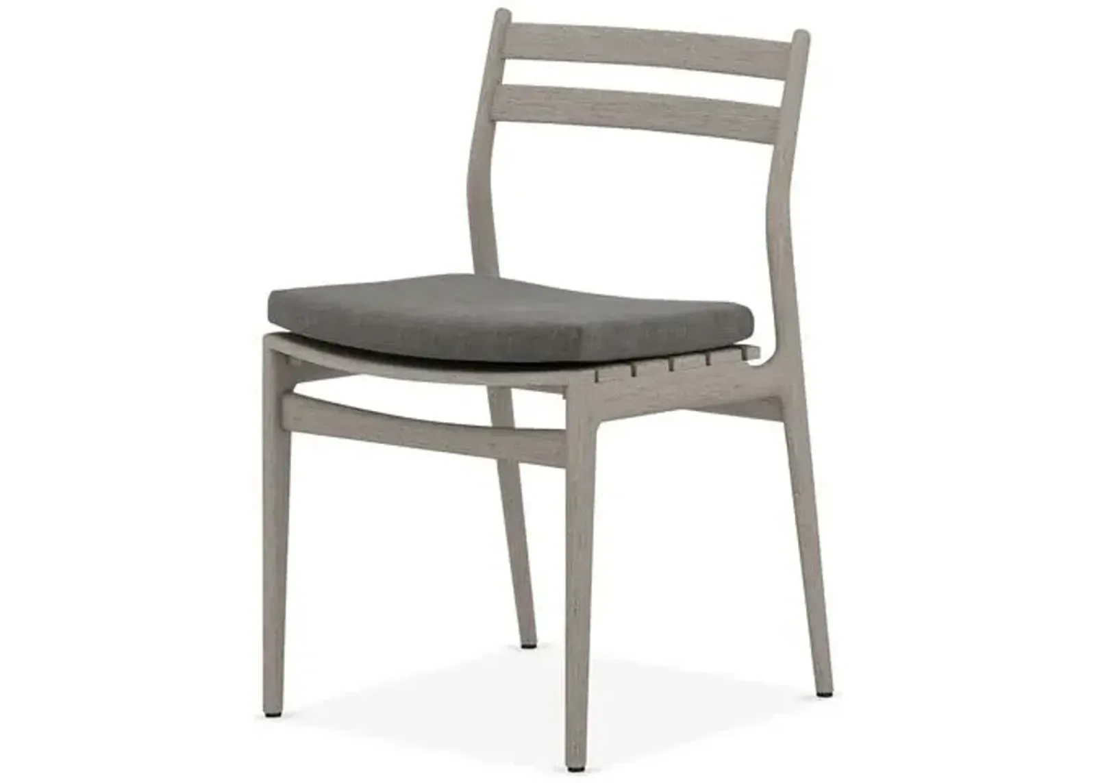 Leland Outdoor Teak Dining Chair - Gray/Charcoal