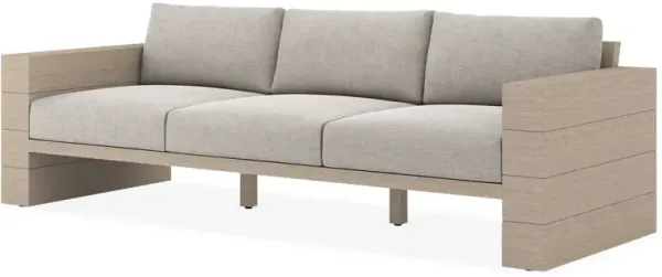 Lauren 96" Outdoor Sofa, Brown/Stone Gray