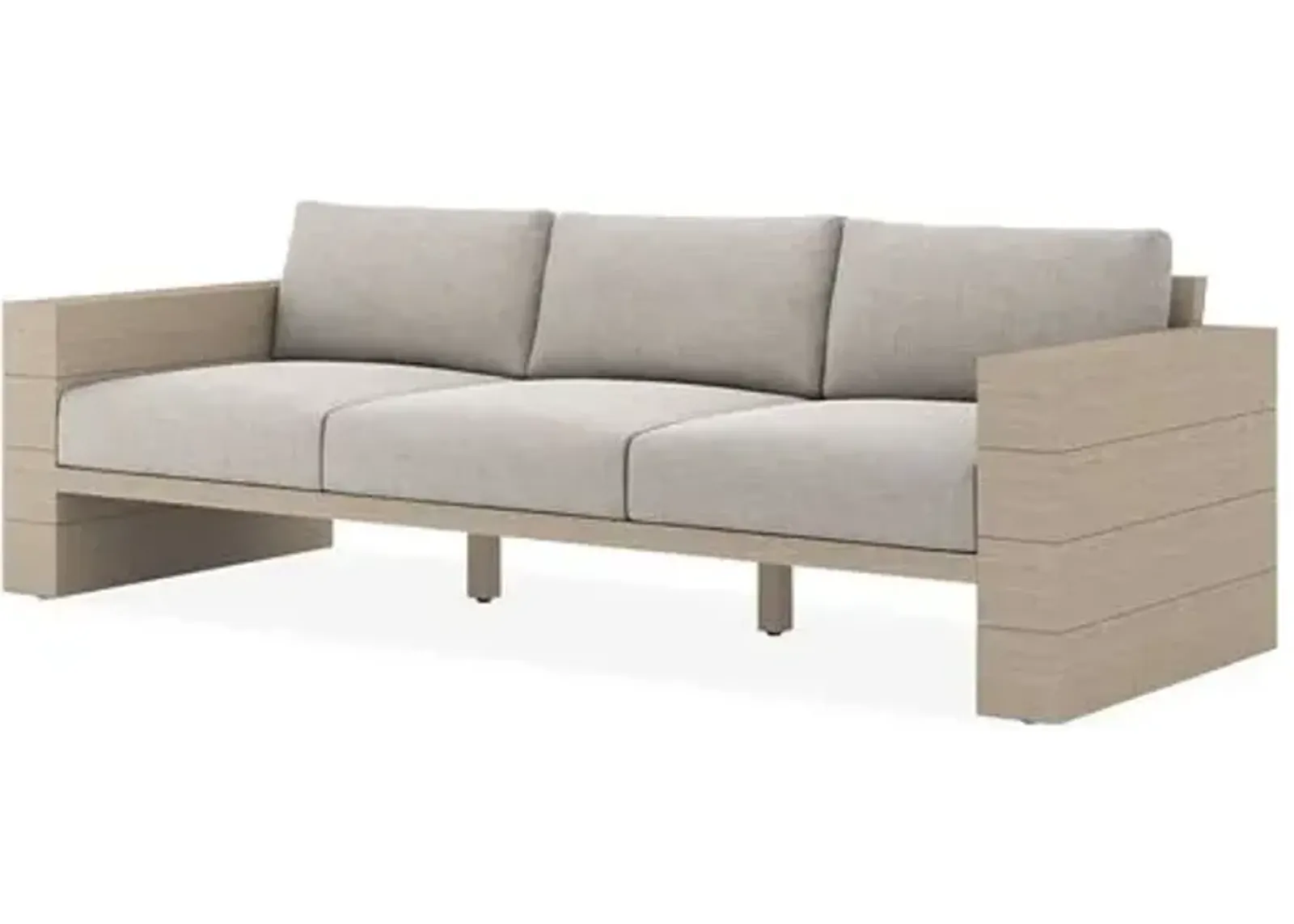 Bowen 96" Outdoor Sofa - Brown/Stone Gray