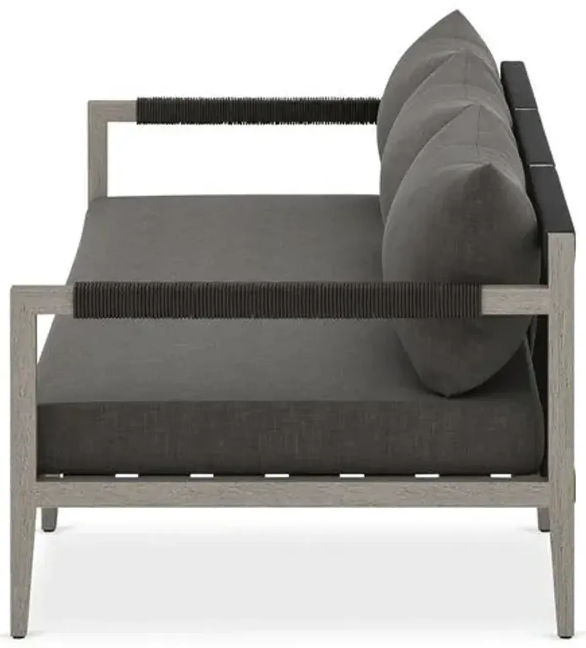 Nixon 93" Outdoor Sofa - Gray/Charcoal