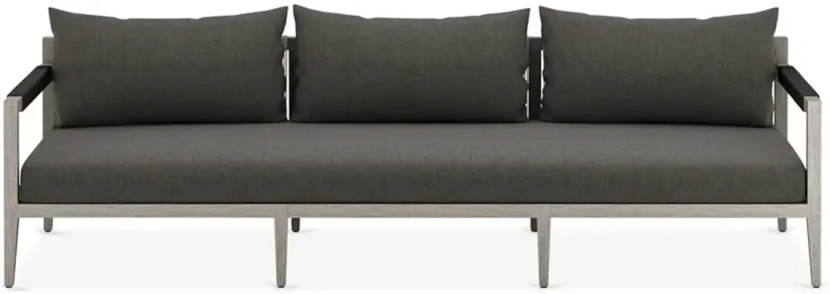 Jasper 93" Outdoor Sofa, Gray/Charcoal