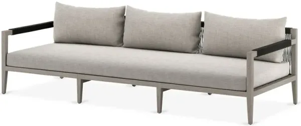 Jasper 93" Outdoor Sofa, Gray/Stone Gray