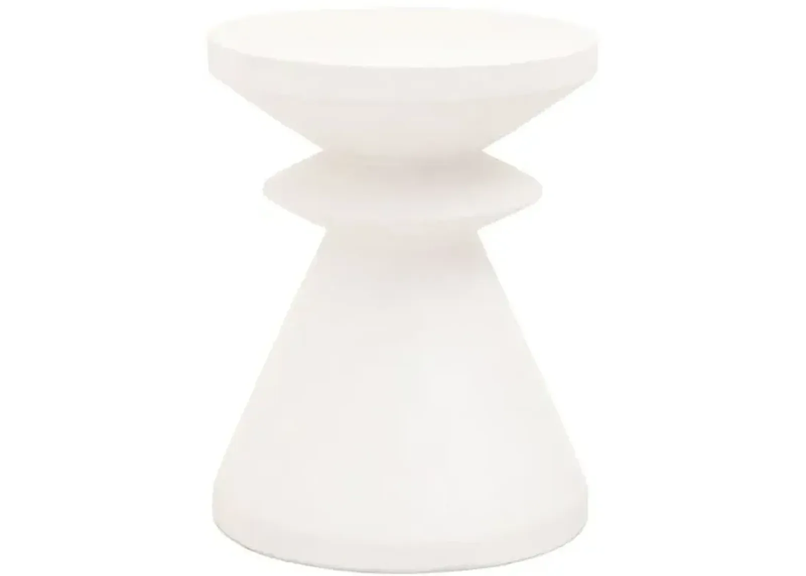 Pawn Outdoor Accent Table - Ivory - 17.75Hx13.75Wx13.75D in