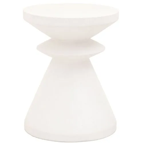 Pawn Outdoor Accent Table - Ivory - 17.75Hx13.75Wx13.75D in