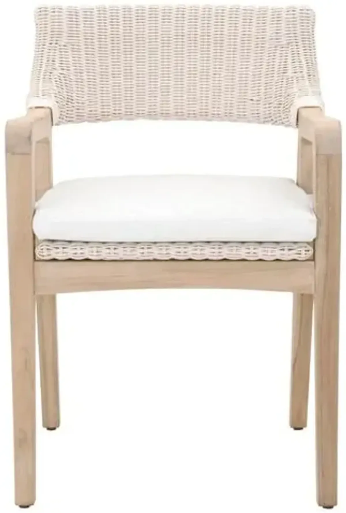 Laura Outdoor Rope Armchair - Light Gray/White