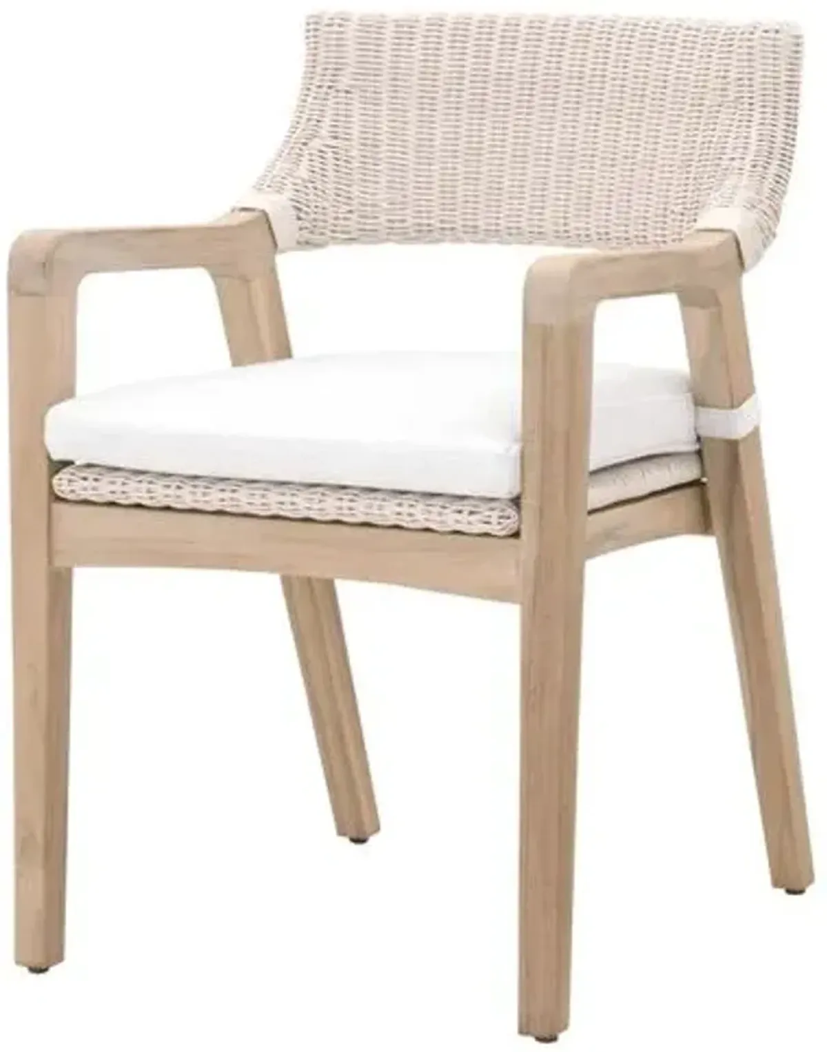 Laura Outdoor Rope Armchair - Light Gray/White