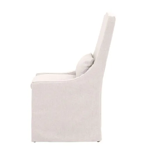 Laurel Outdoor Upholstered Dining Chair - Blanca Sunbrella - White