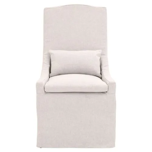 Laurel Outdoor Upholstered Dining Chair - Blanca Sunbrella - White