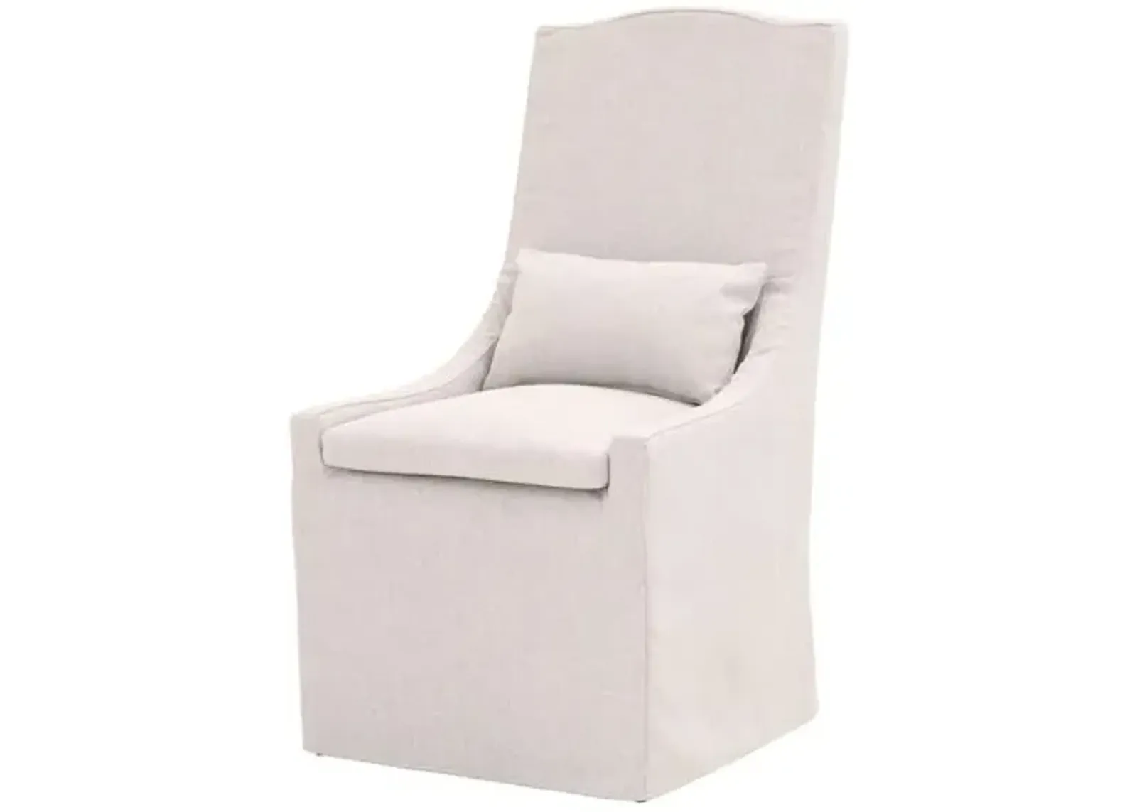 Laurel Outdoor Upholstered Dining Chair - Blanca Sunbrella - White