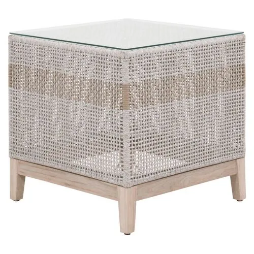 Arras Outdoor Side Table - Taupe - Gray