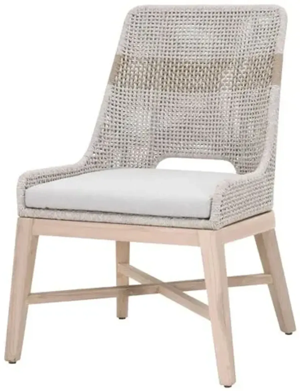 Set of 2 Arras Outdoor Dining Chairs - Taupe/Natural - Gray