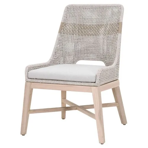 Set of 2 Arras Outdoor Dining Chairs - Taupe/Natural - Gray