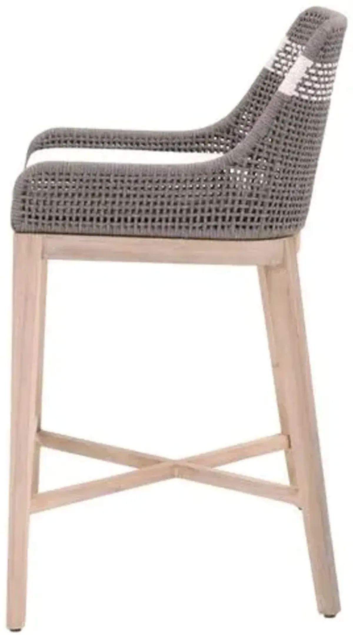 Arras Outdoor Barstool - Dove/White - Gray