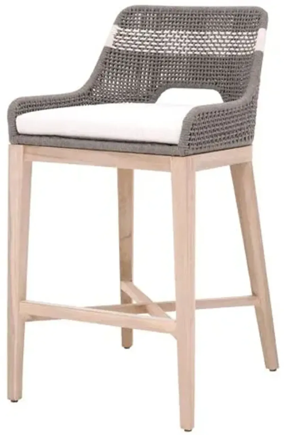 Arras Outdoor Barstool - Dove/White - Gray