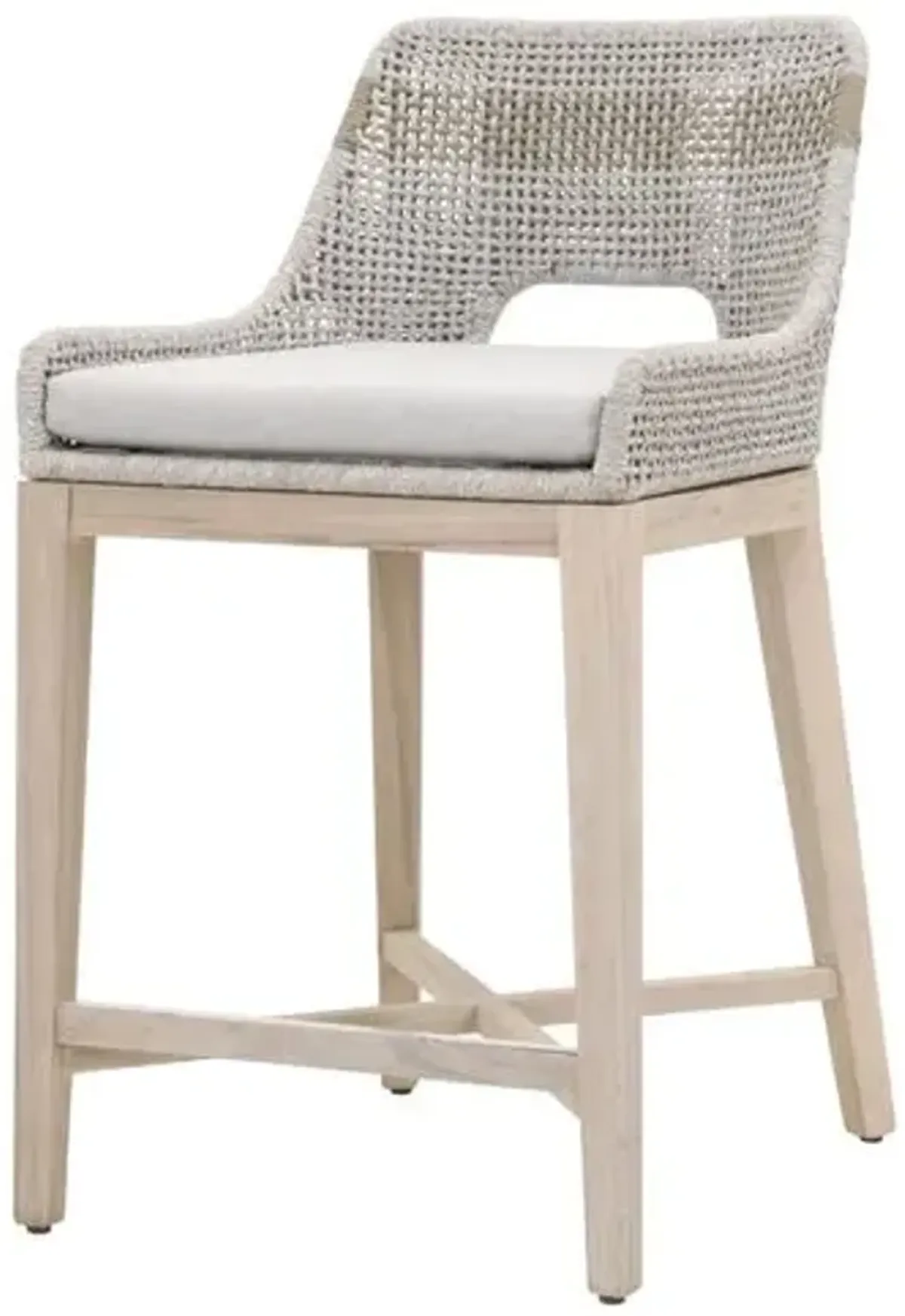 Arras Outdoor Counter Stool - Taupe/Pumice