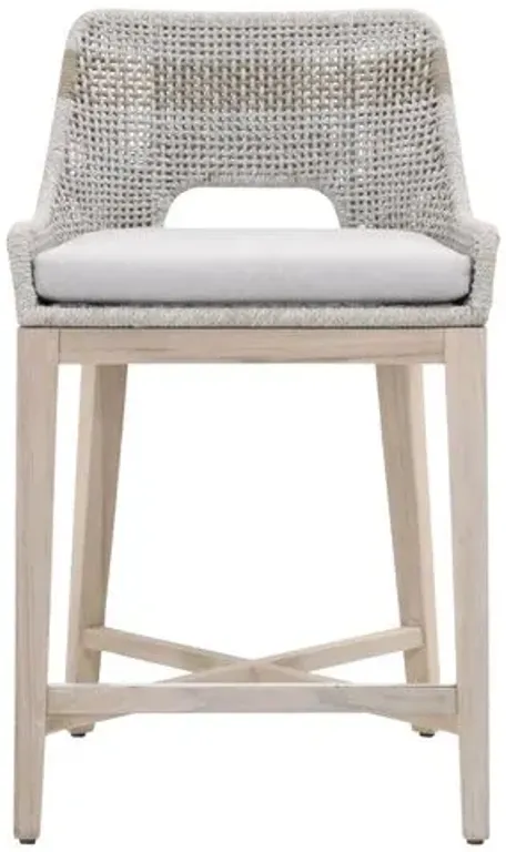 Arras Outdoor Counter Stool - Taupe/Pumice