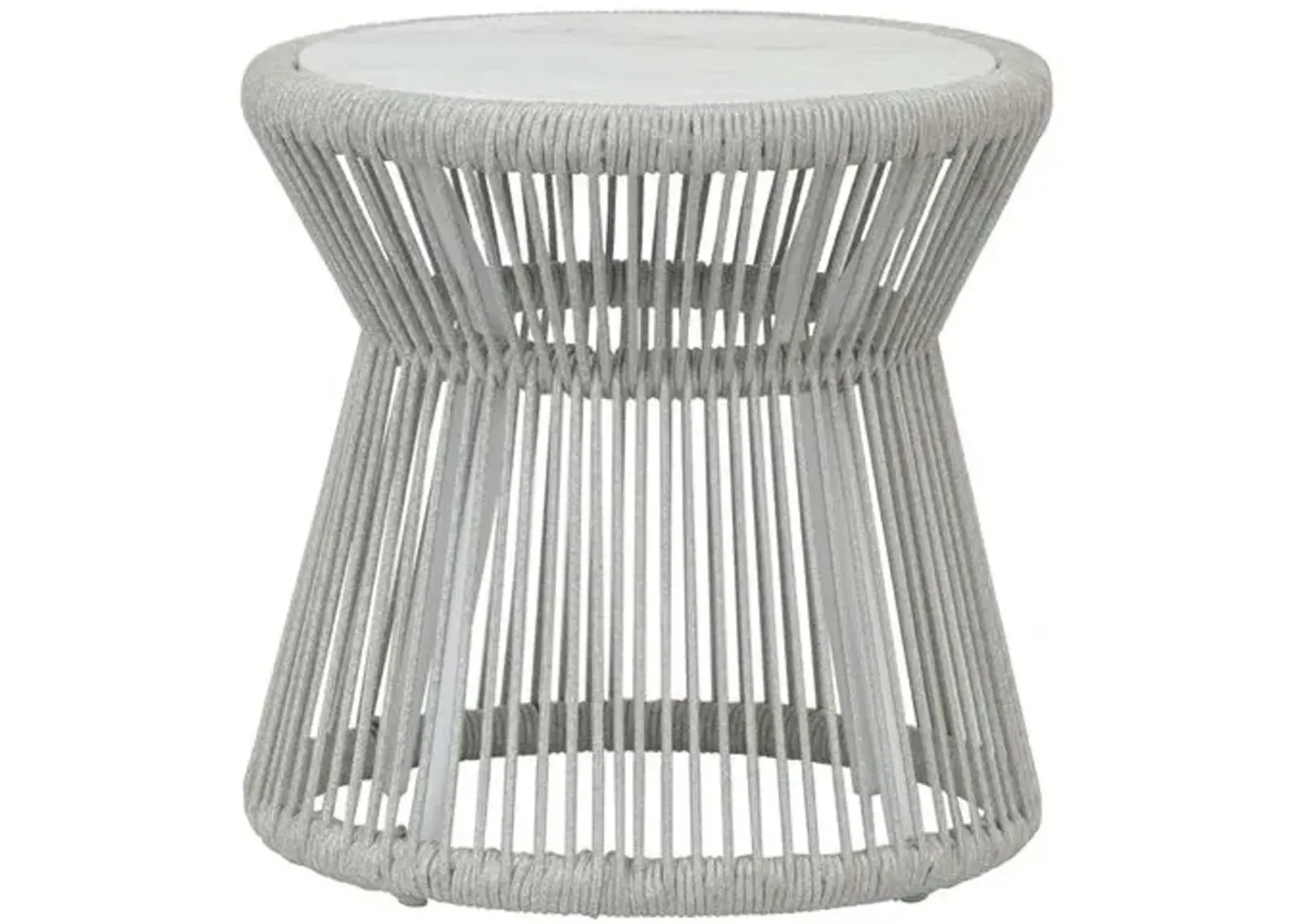 Amira Outdoor Side Table - Light Gray