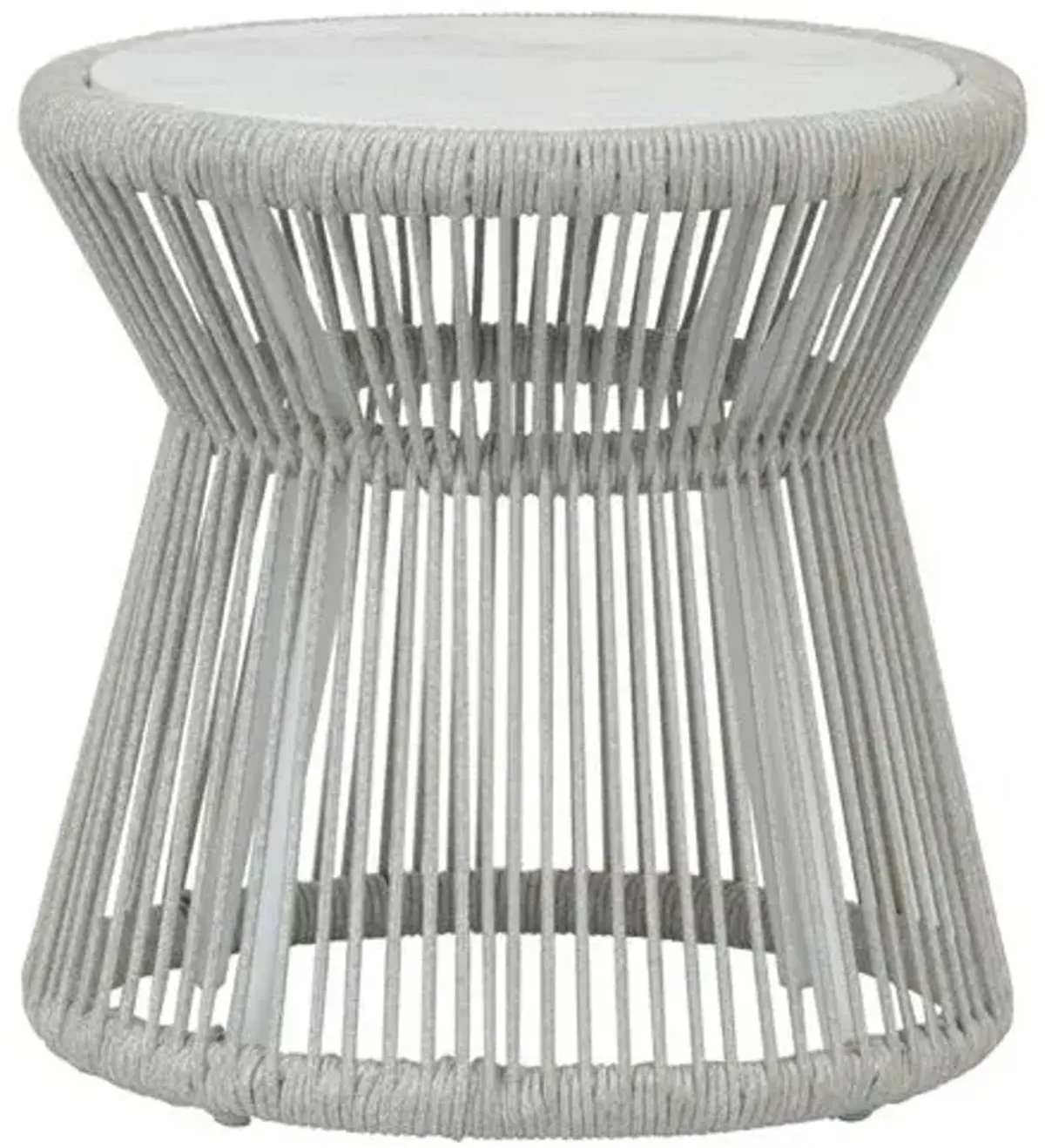 Amira Outdoor Side Table - Light Gray