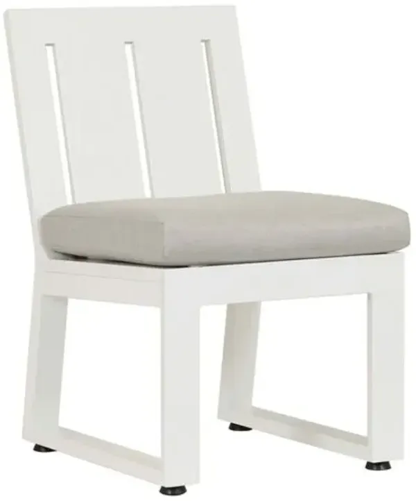 Harlyn Outdoor Aluminum Armless Dining Chair - Gray