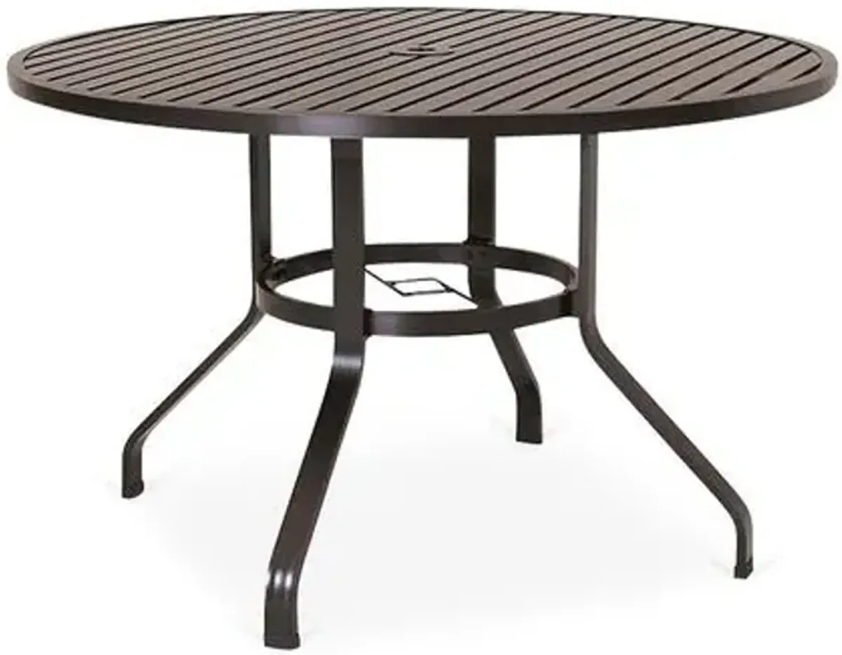 Ventura 48" Round Aluminum Outdoor Dining Table - Espresso