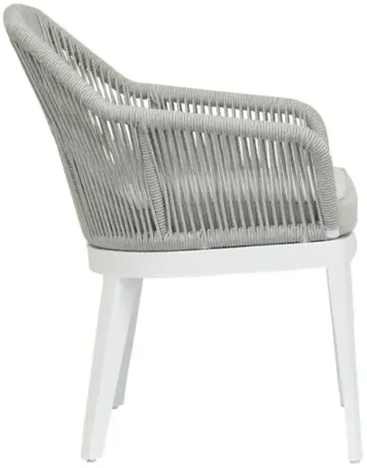 Dola Outdoor Aluminum/Rope Dining Chair - Gray