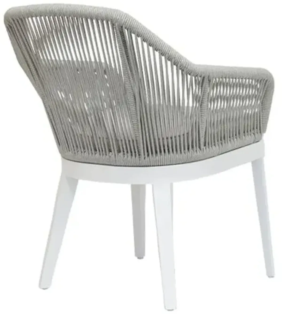 Dola Outdoor Aluminum/Rope Dining Chair - Gray