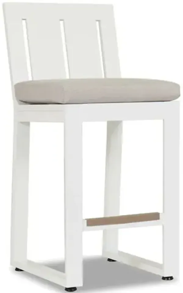 Harlyn Outdoor Aluminum Barstool - Gray