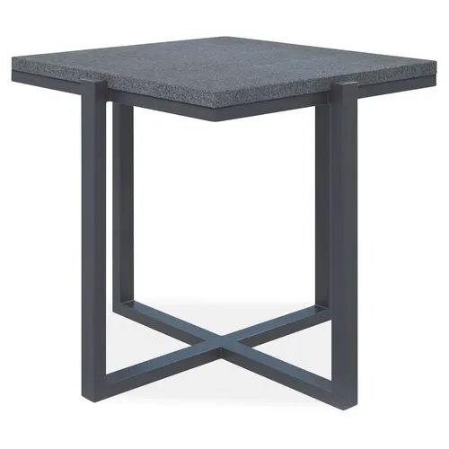 Granite Outdoor Side Table - Slate - Gray