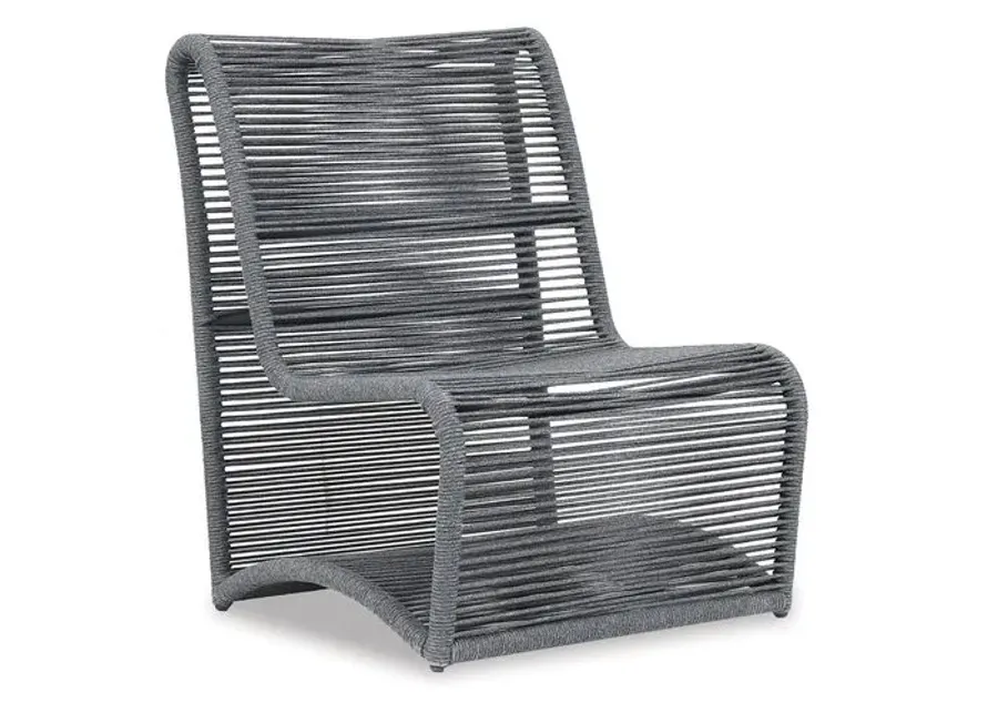 Amira Outdoor Armless Club Chair - Dark Gray