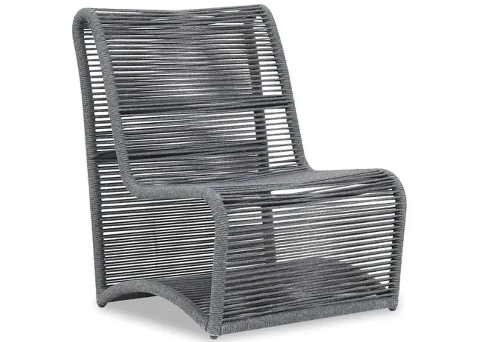 Amira Outdoor Armless Club Chair - Dark Gray