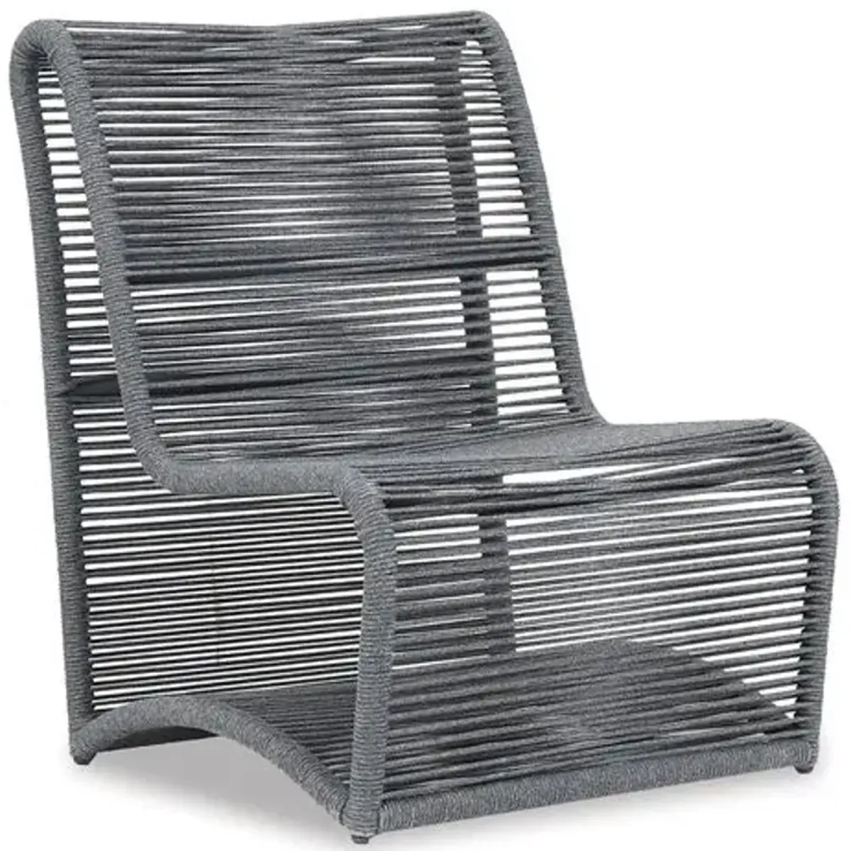 Amira Outdoor Armless Club Chair - Dark Gray