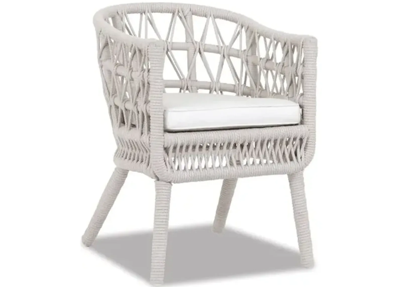 Farah Outdoor Dining Chair - Flax Rope - Ivory